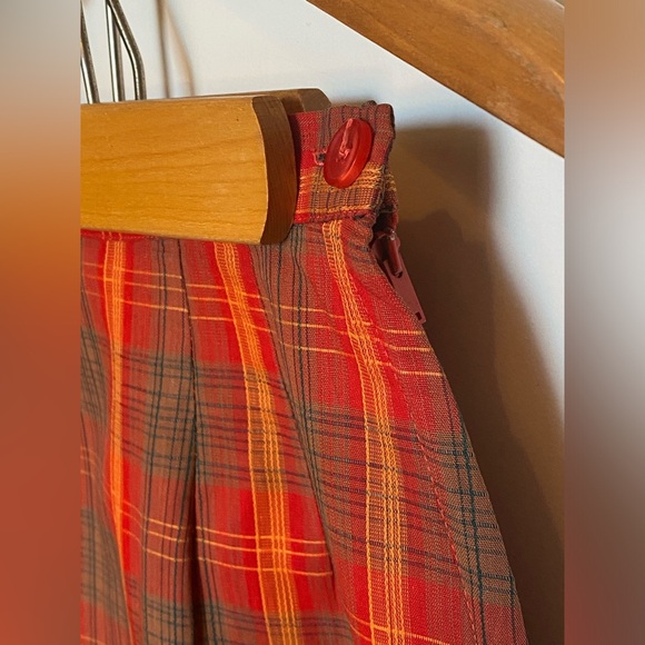 Vintage Miss Pat California Red Plaid Pencil Skirt - Picture 6 of 7